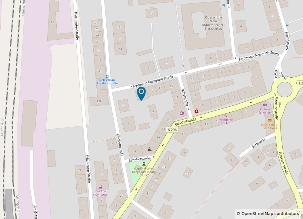 Bildschirmfoto eine Kartenausschnittes von OpenStreetMap